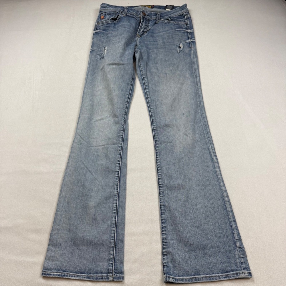 Dear John American Original Bootcut Jeans Light Wash Distressed Low Rise 28